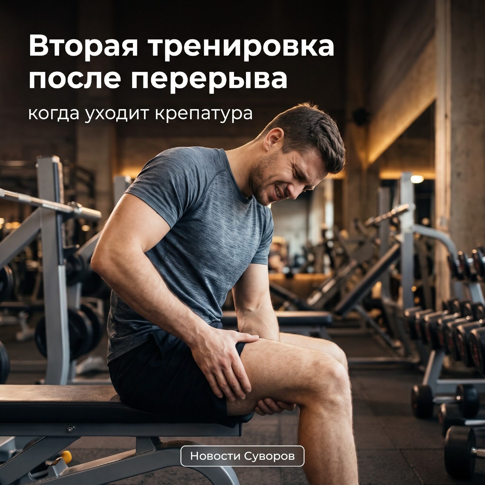 Обложка статьи «Вторая тренировка после перерыва: когда именно включается защита мышц от дикой крепатуры»