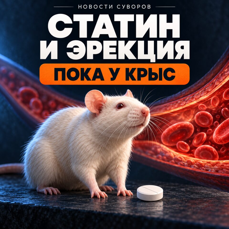 Обложка статьи «Аторвастатин помог эрекции. Пока у крыс»