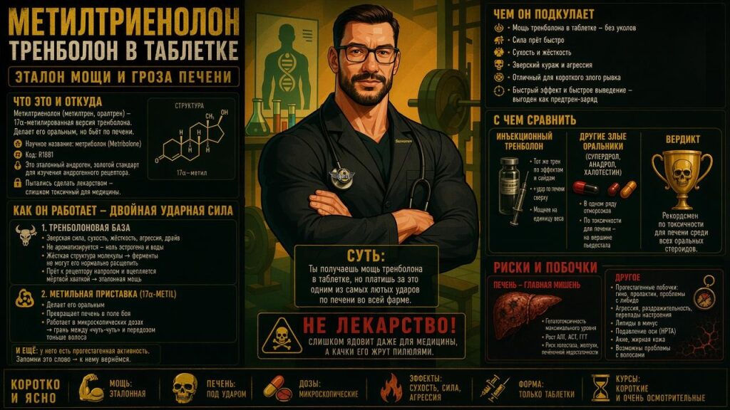 Метилтриенолон (оралтрен): тренболон в таблетке и палач для печени